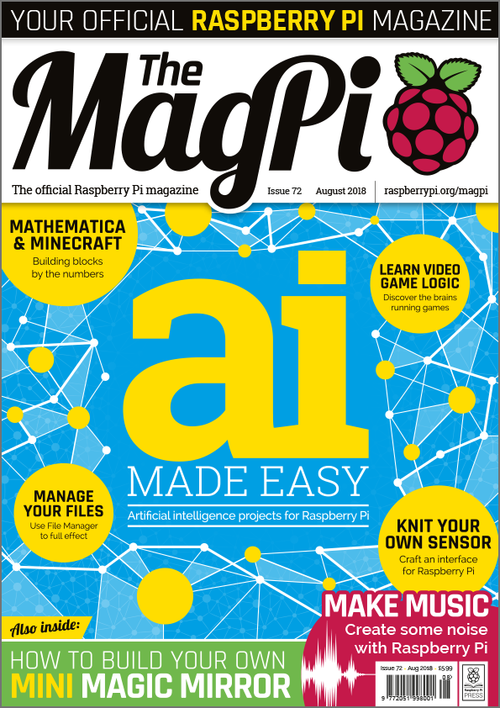The MagPi issue 72 cover