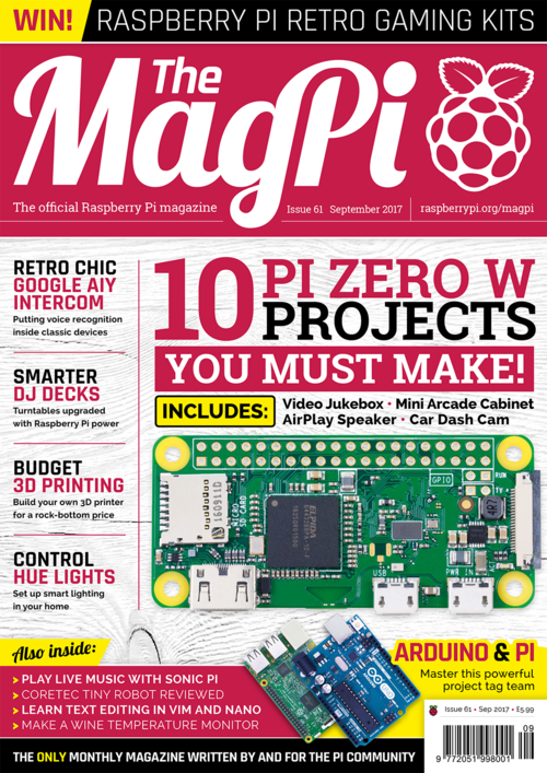 The MagPi issue 61 cover