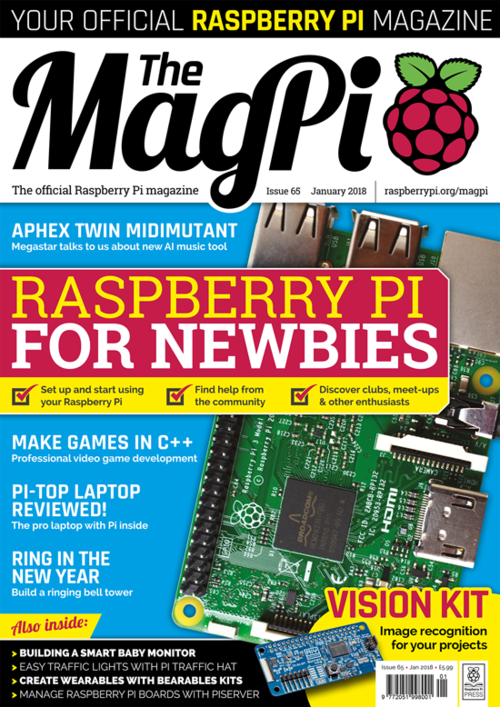 The MagPi issue 65 cover