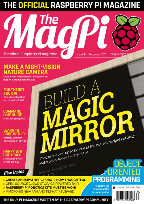 The MagPi issue 54 cover
