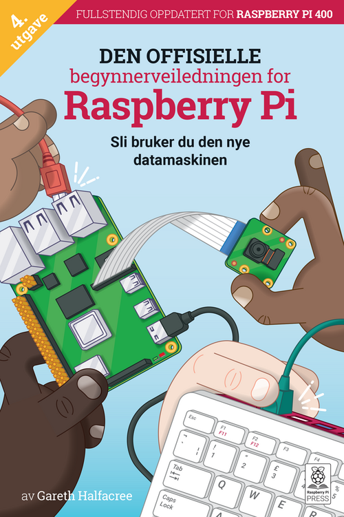 Cover of Den offisielle begynnerveiledningen for Raspberry Pi